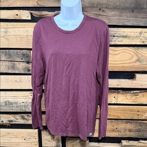 Jason Scott Women’s‎ Purple Supima Cotton Long Sleeve T-shirt Size Large